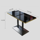 thumbnail of 360Home Gastronomiemöbel Cafe Bar Restaurants Hotel Einrichtung  Tisch JBHT Schwarz gold 120*60*75cm