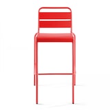 thumbnail of Chaise haute de terrasse en métal rouge - Oviala