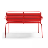 thumbnail of Banco metálico rojo para terraza - Oviala