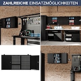 thumbnail of Hängeschrank Werkstatt abschließbar OLIS - Metallschrank hängend | Werkstattschrank Werkzeugschrank Wandschrank Garage, 60x120x20cm Schwarz