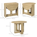 thumbnail of Mesa plegable de comedor mesa de cocina plegable con 2 alas abatibles mesa plegable para 2-4 personas 104x76x73,7 cm roble
