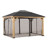 thumbnail of Net voor cederhouten tuinpaviljoen 393cm x 452cm