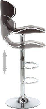 thumbnail of Barhocker SUPRI höhenverstellbar 2er Set Braun Kunstleder  | Barstühle drehbar Küchenhocker Thekenhocker für Küche Hausbar