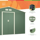 thumbnail of Wasabi - Caseta Jardín Exterior 10,2m2 Light Green - 322x324x205cm - Doble Puerta Corredera - Rejillas Ventilación