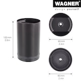 thumbnail of WAGNER Möbelbein/Systemrohr TENO - Ø 60 x 100 mm, individuell kombinierbar, Stahl, schwarz, Tragkraft 50 kg - 12301701