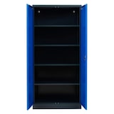 thumbnail of PROREGAL Stahlschrank BEE mit 5 lackierten Fachböden | HxBxT 195x92x42cm | Schwarz-Blau | Werkstattschrank Werkzeugschrank Aktenschrank