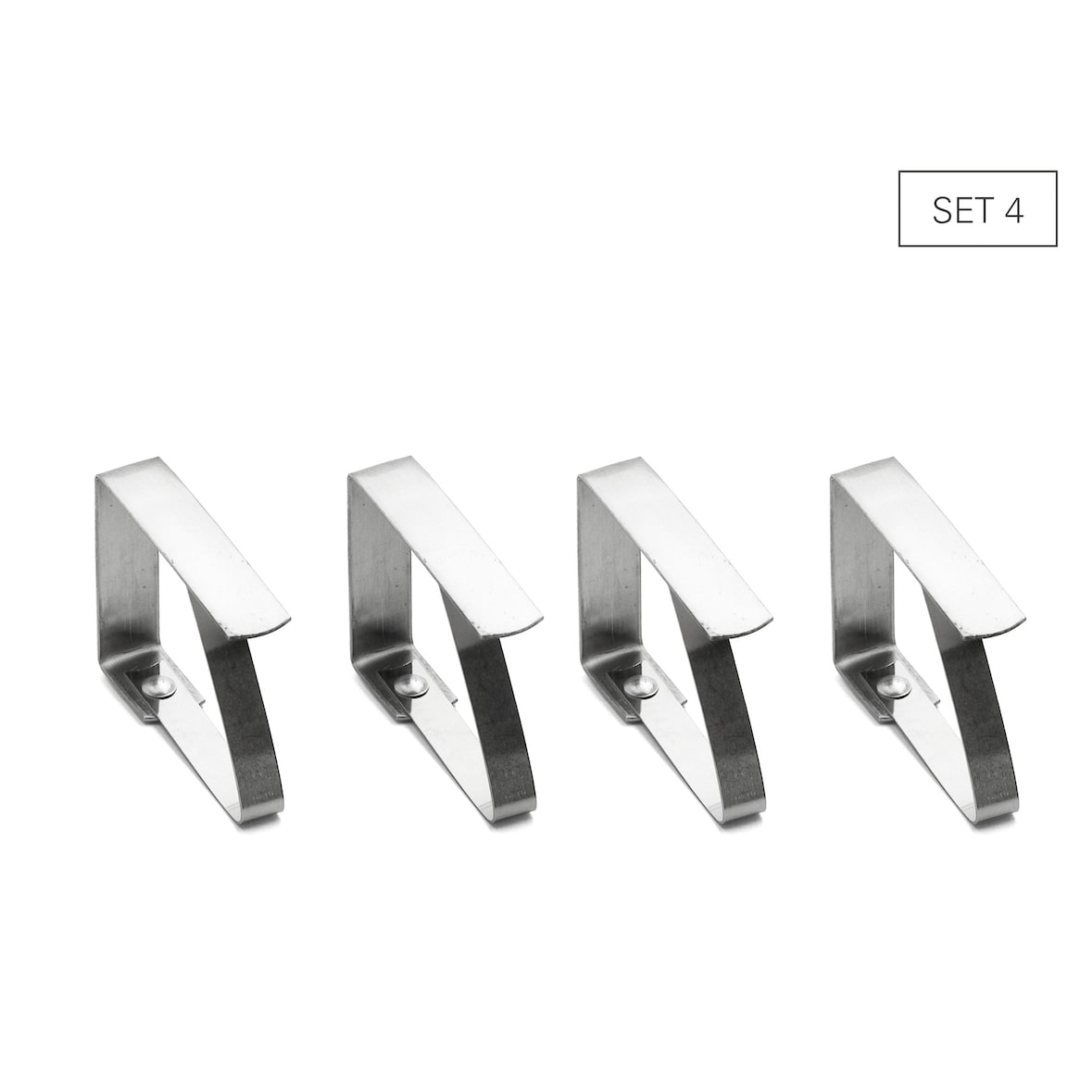 Karl Weis Tischtuchklammern für Tischplatten bis 3 cm Stärke, 4-teilig