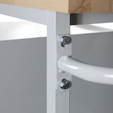 thumbnail of PROREGAL Mobile Werkbank Light Rhino mit Ablagefach, 3 Schubladen, Lochplatte, 4 Rollen | HxBxT 131x130x60cm, Traglast 300kg | Lichtgrau/Anthrazitgrau