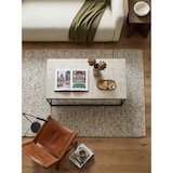 thumbnail of Couchtisch 120x60x38 cm Sandfarben Sofatisch in Stein-Optik Modern, Design Wohnzimmertisch Rechteckig, Loungetisch Beige, Kaffeetisch Metallbeine