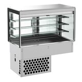 thumbnail of Combisteel inbouwkoelvitrine met vierkant glasblad en rolgordijn GN3/1