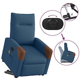 thumbnail of vidaXL Massagesessel mit Aufstehhilfe Elektrisch Blau Stoff
