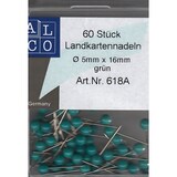 thumbnail of Alco Landkartennadel 16mm Ø5mm dunkelgrün 60 Stück