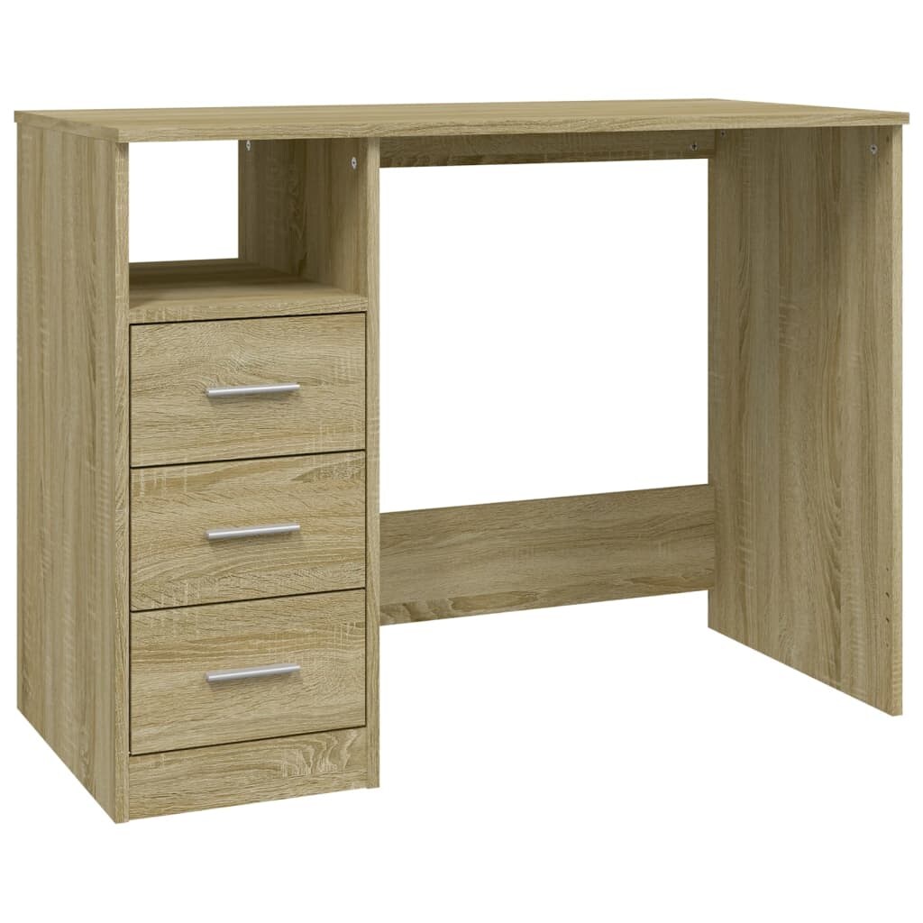 Scrivania con cassetti Rovere Sonoma 102x50x76 cm Modello Orion Comfort in derivati \u200b\u200bdel legno