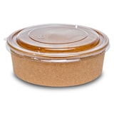 thumbnail of Inoverse 200 Stück Kraft Salatschalen mit Deckel 500 ml, Salat-Bowl, Einwegschalen Salatbecher, KartonschaleSalatbox to go