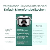 thumbnail of Emerio Slowcooker 240W - 3.5L - Warmhoudfunctie - Digitaal Display - 3 Warmte Instellingen - Transparante Glazen Deksel - Cool Touch - SC-129406