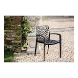 thumbnail of Grand Soleil Sedia impilabile da esterno Gruvyer, polipropilene highmop, 56.5 x 55 x 81 cm, antracite