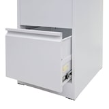 thumbnail of Armário de arquivo suspenso HWC-H16, armário de arquivo armário de aço para escritório, formato Legal + A4 bloqueável 134x46x62cm ~ branco