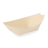 thumbnail of BIOZOYG 100 Stück Snackschalen Einwegschalen Holzschiffchen 110mm, biologisch abbaubar, für Fingerfood, Schalen aus nachhaltiger Forstwirtschaft