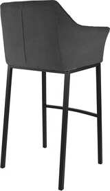 thumbnail of Barhocker GIBEL - Metall Dunkelgrau 64x48x110 cm Schwarz | Barstuhl Mit Lehne Tresenhocker Tresenstuhl Kneipenhocker Kneipenstuhl