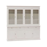 thumbnail of shopinnovativo -Cristalliera 8 ante 4 cassetti arte povera in legno massello e mdf con rifinitura in bianco 205x42x205 H