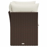 thumbnail of vidaXL  Gartensofa mit Kissen 2-Sitzer Braun Poly Rattan