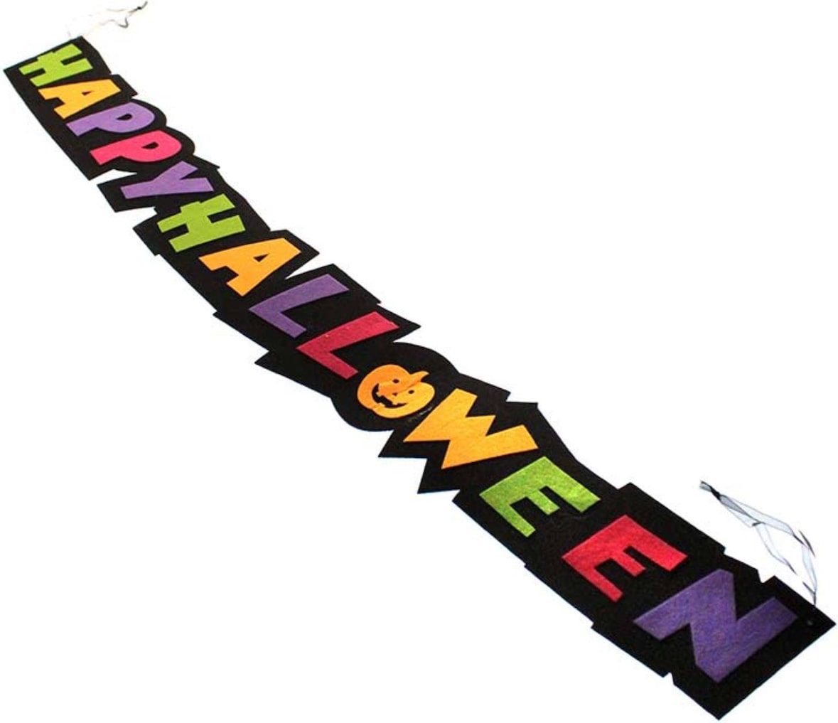 WellHome - Deko-Kranz „Happy Halloween“ für die Wand oder den Eingangsbereich
