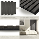 thumbnail of tectake Paneles acústicos SONIC WALL efecto madera - Juego de 4 roble negro