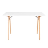 thumbnail of Bureau - Wit - Natuurlijke houten poten