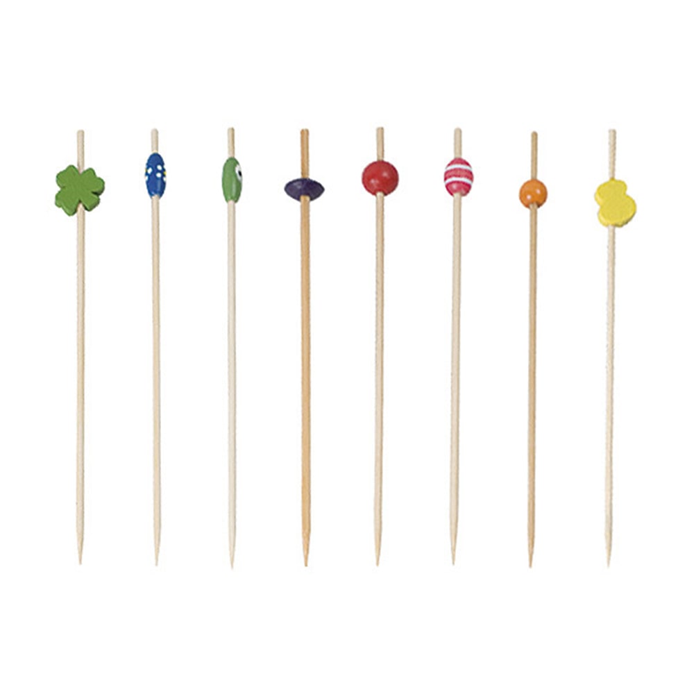 Palitos Decorados  12 (H) Cm Sortido Bambú (100 Unidades)