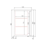 thumbnail of CORECO Arriere Bar 4 Portes Vitrees - +2/+8 - 2565X530X820/880 - Exterieur Inox - Capacite 650L SBIE-250