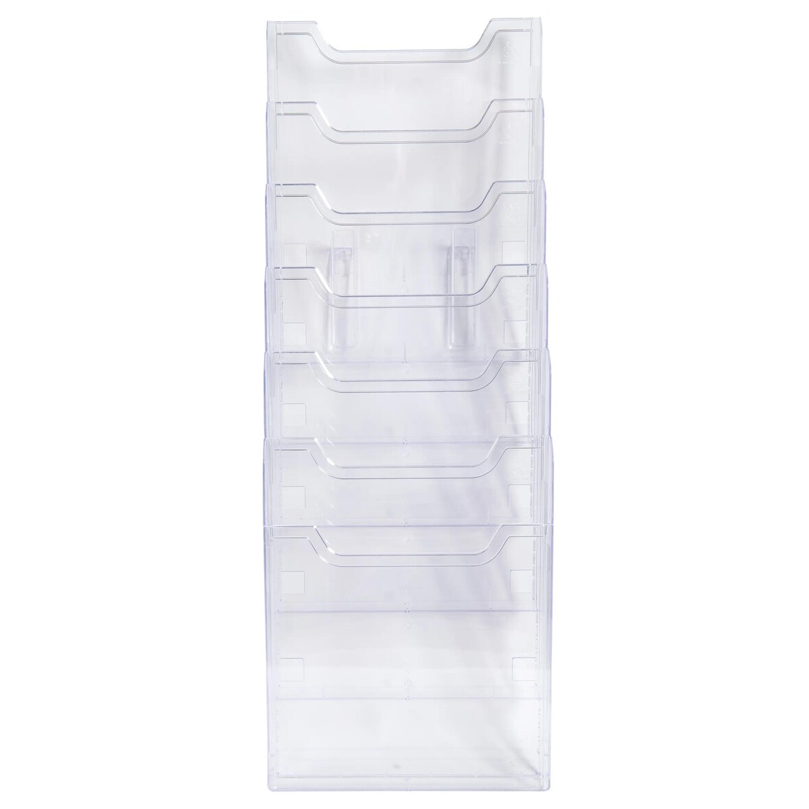 Exacompta 64758D 1x verticale wandfolderhouder met 6 vakken voor formaat A4, Office, transparant