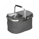 thumbnail of Relaxdays Einkaufskorb mit Kühlfunktion, faltbar, Deckel, Henkel, 27 Liter, Thermo Tragekorb, Polyester, Aluminium, grau