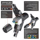 thumbnail of Primewire 2x Netzwerk-Adapter RJ-45 (Ethernet) zu Netzwerkkabel, Netzwerkstecker RJ45 CAT 8 - Gigabit Ethernet LAN Kabel - 40 Gbit/s, schwarz
