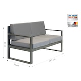 thumbnail of MFG Freizeitmöbel, "Alu Lounge-Set", "8-teilig", anthrazit