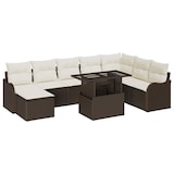 thumbnail of vidaXL Garten-Sofa-Set mit Kissen 9 pcs Braun Poly Rattan