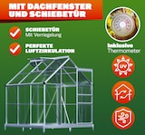 thumbnail of GARDEBRUK® Gewächshaus Aluminium 3,6m² mit Fundament 190x190cm inkl. Dachfenster