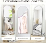 thumbnail of Ganzkörperspiegel Standspiegel Wandspiegel 50x150x4 cm Schwarz mit Bogenform Splitterschutzfolie vielseitig stellbar für Schlaf und Wohnraum