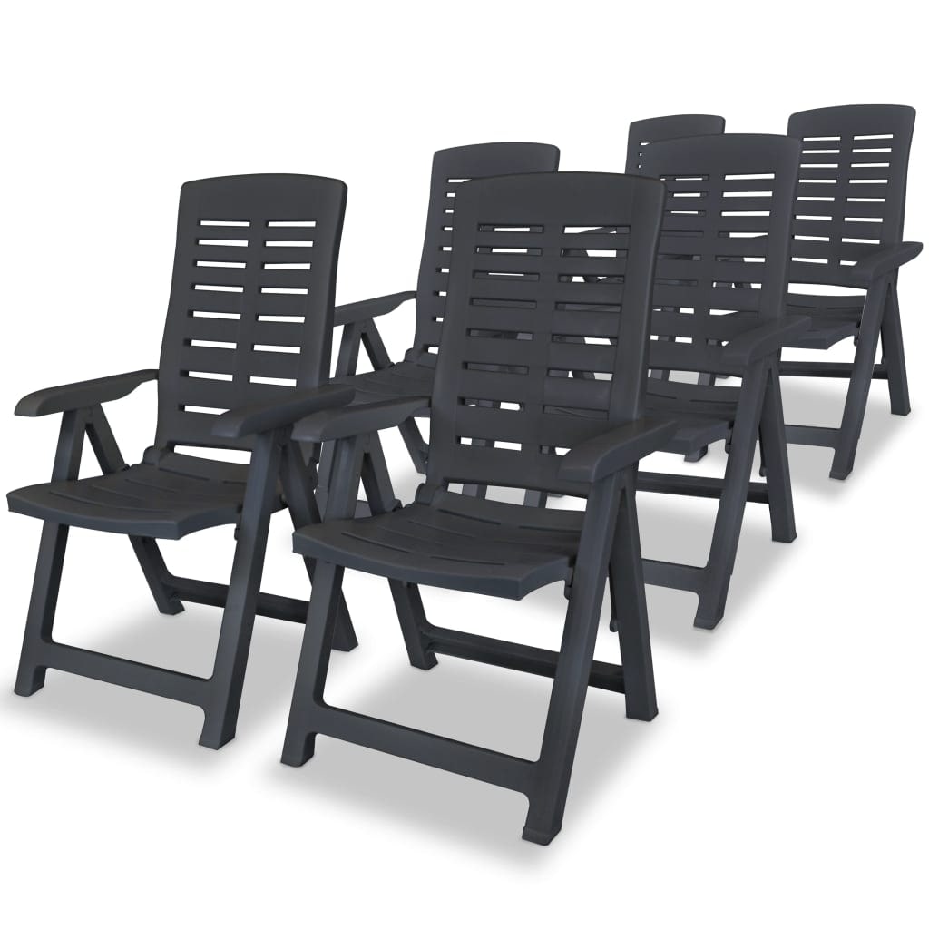 vidaXL Tuinstoelen 6 stuks. antraciet