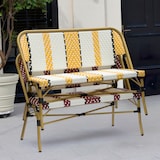 thumbnail of METRO PROFESSIONAL Banco, alumínio / vime PE, 122 x 58 x 88 cm, empilhável, amarelo