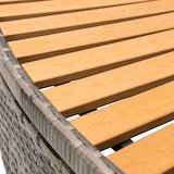 thumbnail of Merax Spa-Pool, Gartenmöbel-Set, Poolumrandung, PE-graues Rattan und Akazienholz, mit Stauraum, Lounge-Set, für Whirlpool und Pool