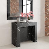 thumbnail of Cybert tavolo consolle allungabile ceramica 50-300x78 cm 12 posti - nero venato
