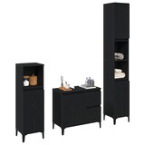 thumbnail of vidaXL Badezimmermöbel Set mit Speicher 3 pcs Schwarz 30 x 30 x 180 cm