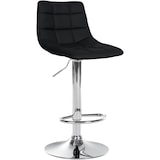 thumbnail of Conjunto de 2 bancos de bar em imitação de pele Jerry preto/cromo