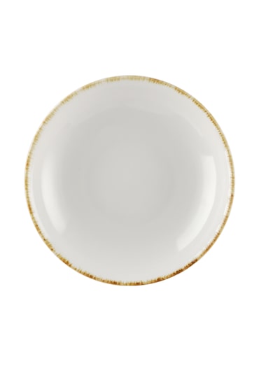 METRO Professional Prato fundo Ateo, porcelana, Ø 25 cm, bege, 4 unidades