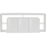 thumbnail of Dmora Kommode Ddariv, 3-türiges Wohnzimmer-Buffet, Wohnzimmer-Kommode, modernes Kommode, 100 % Made in Italy, 200 x 40 x 80 cm, glänzendes Weiß