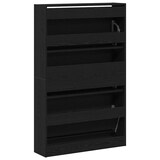 thumbnail of vidaXL Schuhschrank mit Regal Schwarz Eichen-Optik 80 x 21 x 125,5 cm
