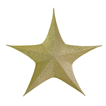 Vacchetti Stella pieghevole tessuto effetto glitter oro cm135x0x135