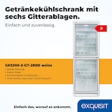 thumbnail of Exquisit Glastürkühlschrank GKS350-2-GT-280D weiss | 320 l Nutzinhalt | Weiß
