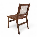 thumbnail of Cadeira de design COPENHAGA - Couro sintético marrom trançado