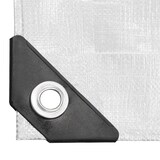 thumbnail of ECD Germany Abdeckplane Gewebeplane mit Ösen 2x3 m 6m² 180g/m² Weiß aus Polyethylen Schimmelresistent Wasserdicht Reißfest Schutzplane Bootsplane